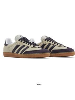 Adidas Samba OG Women’s Sneakers Putty Grey Aurora Black Silver Metalic 9.5 $120